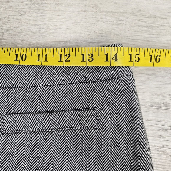 Talbots Tonal Herringbone A-Line Skirt Knee Length Classic Side Zip Closure 2 - Picture 7 of 10